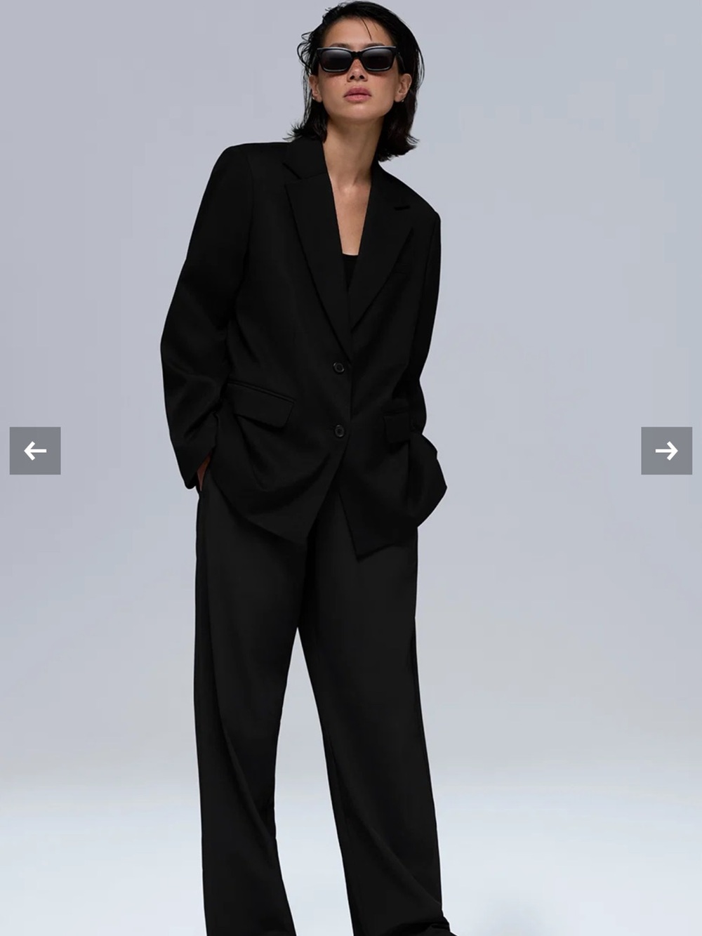 Alo Yoga Women’s First-Class Single Breasted Boxy Boyfriend Blazer Black Small - Picture 3 of 13